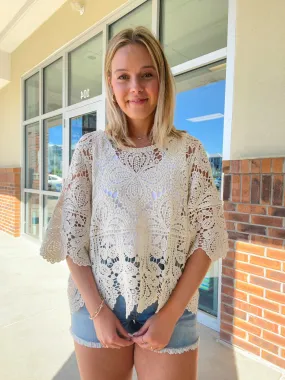 Laney Crochet Lace Top