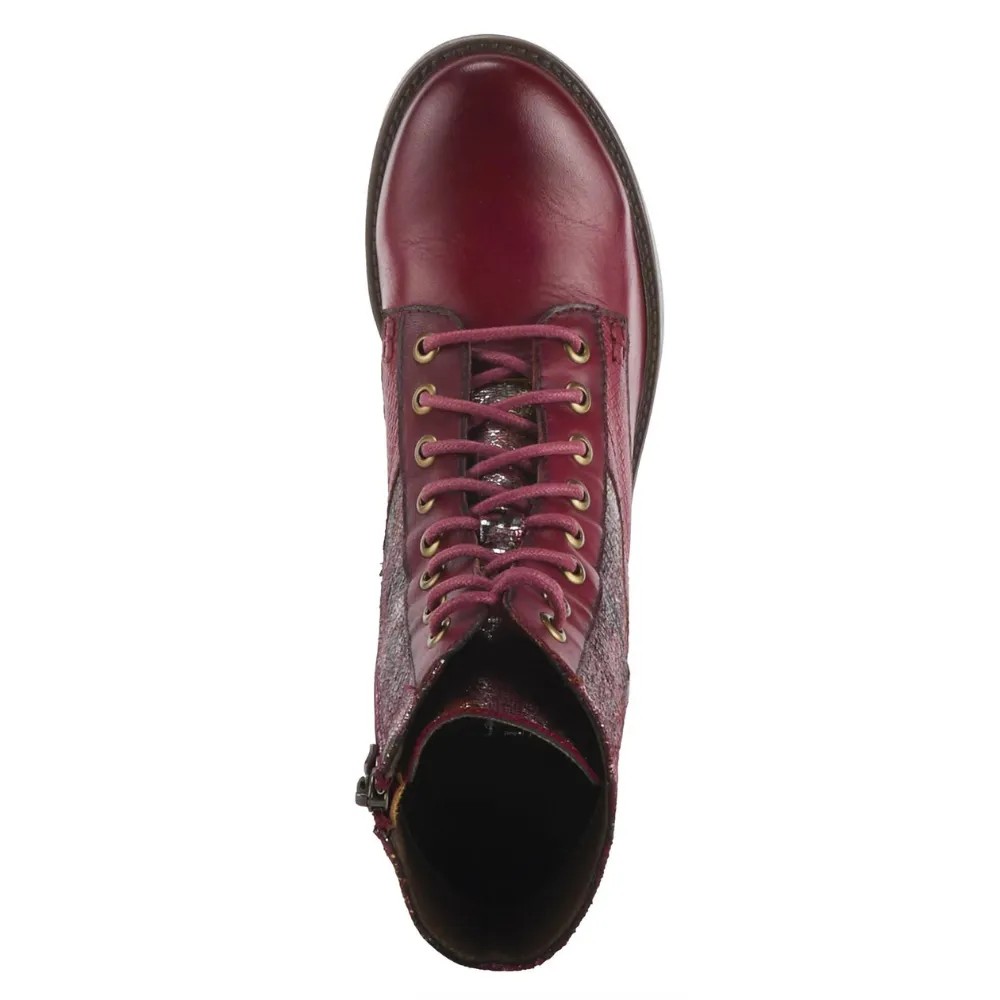 L'artiste By Spring Step Marty-Met Bordeaux Multi Leather Boot (Women's)