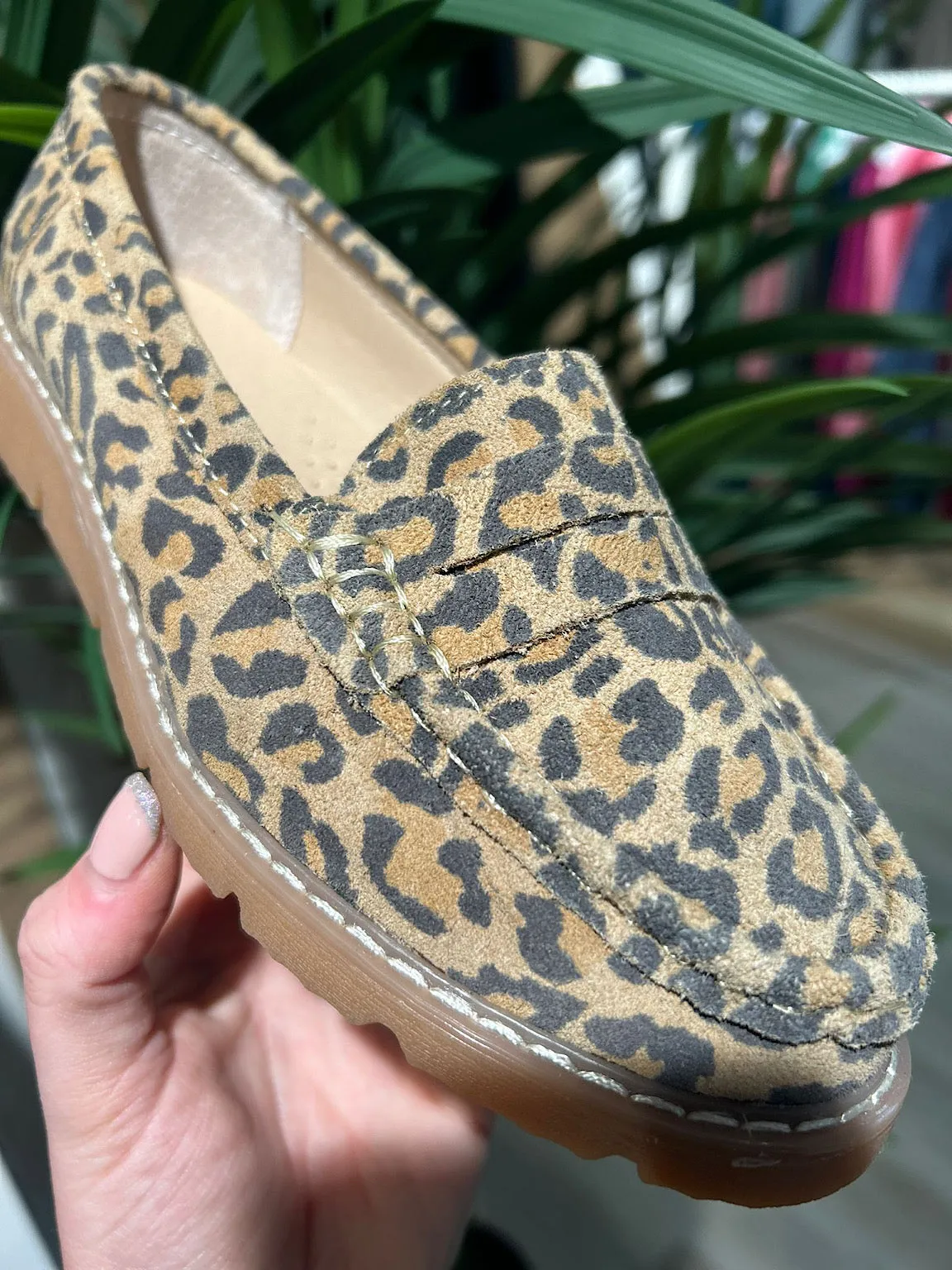 Leopard Suede Loafers