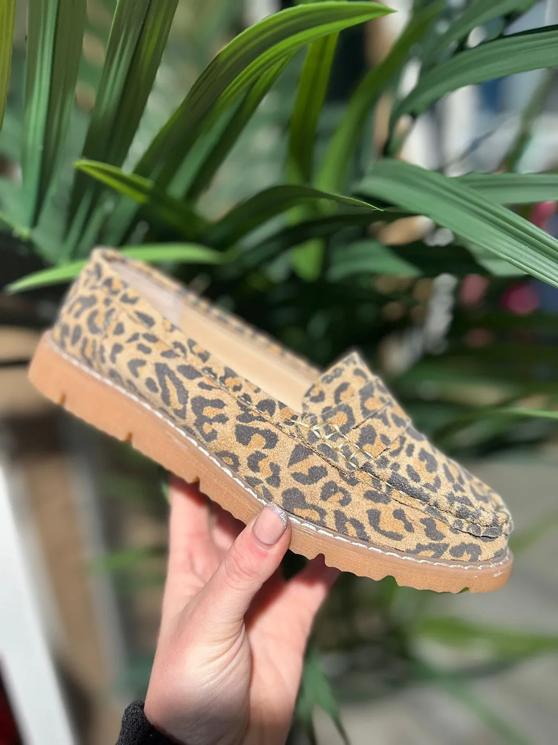 Leopard Suede Loafers