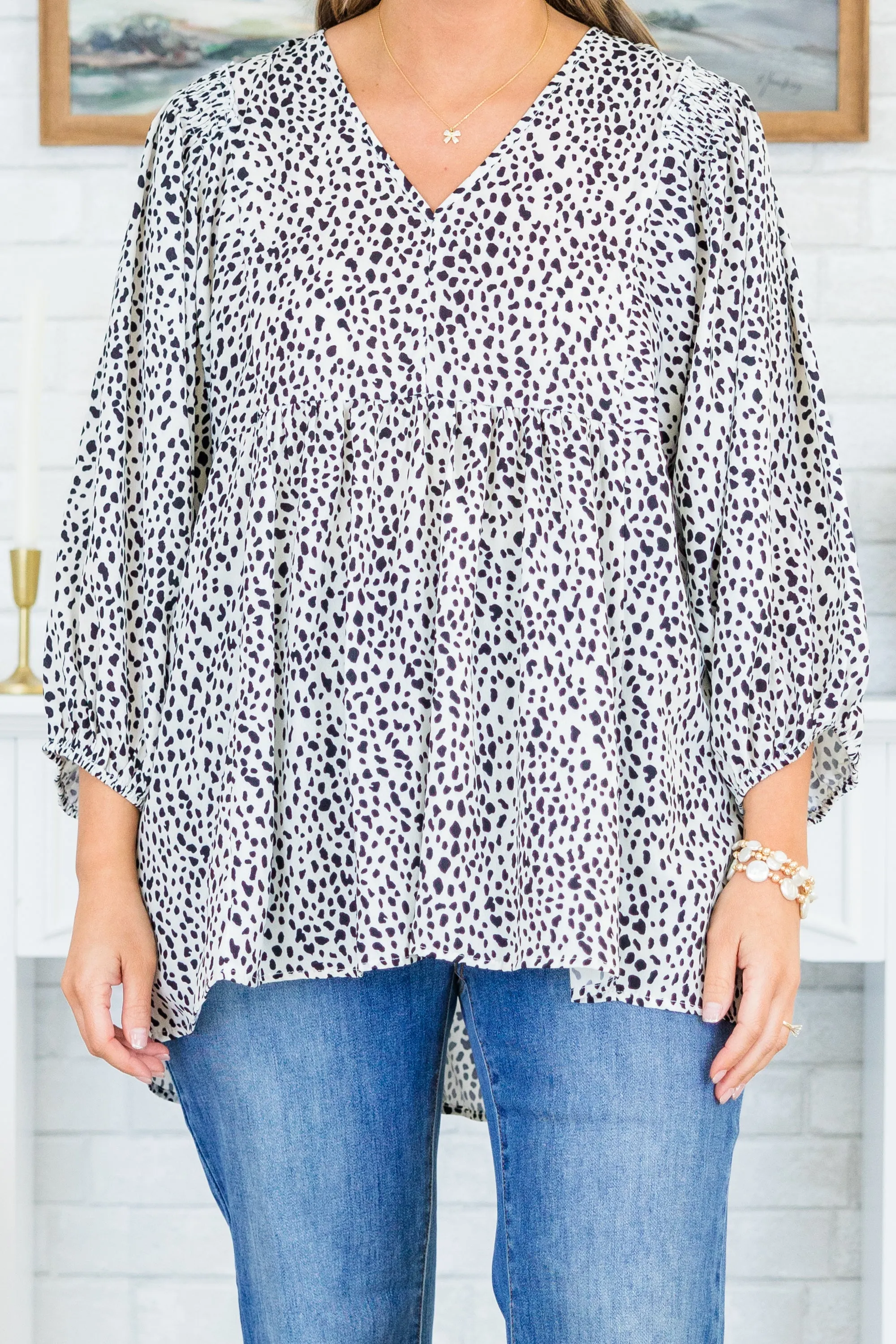 Looking For A Message Top, Cream