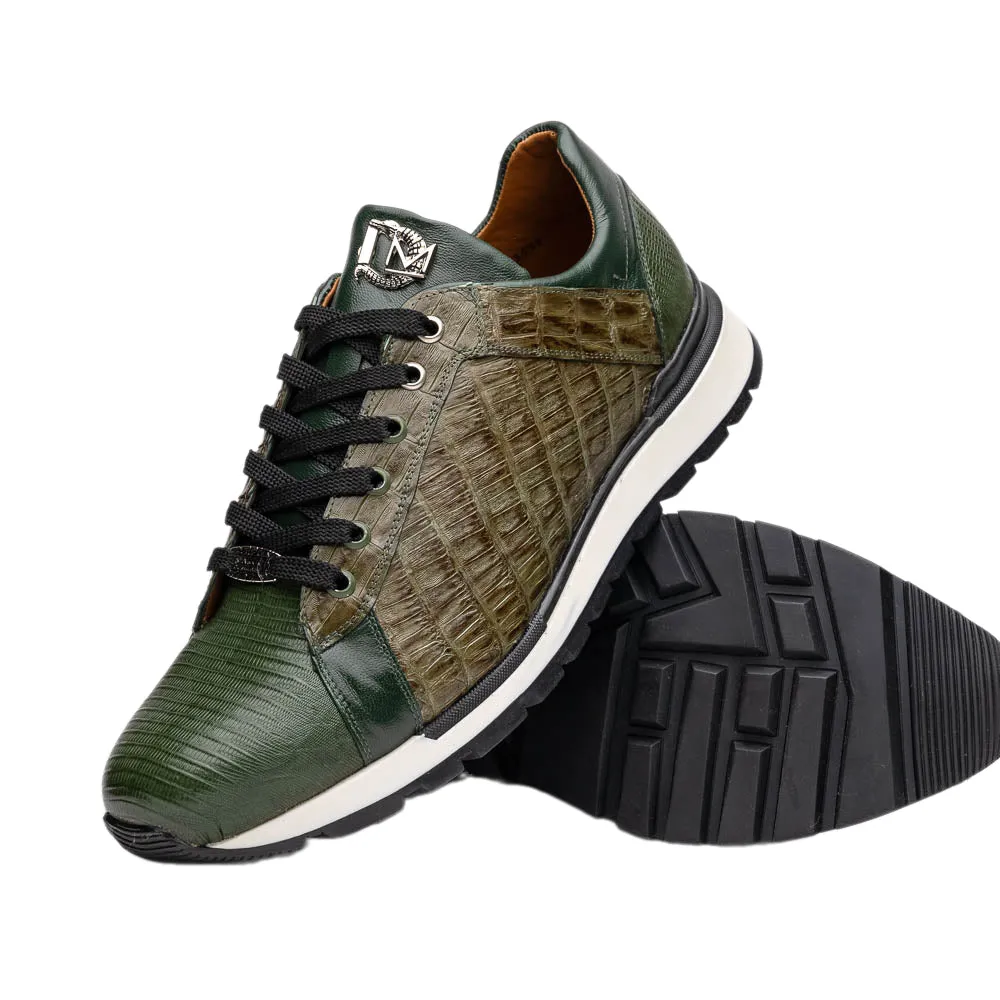 Marco Di Milano Portici Caiman-lizard Teju and Rubber Green