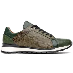Marco Di Milano Portici Caiman-lizard Teju and Rubber Green