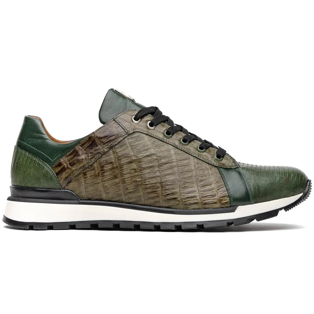 Marco Di Milano Portici Caiman-lizard Teju and Rubber Green