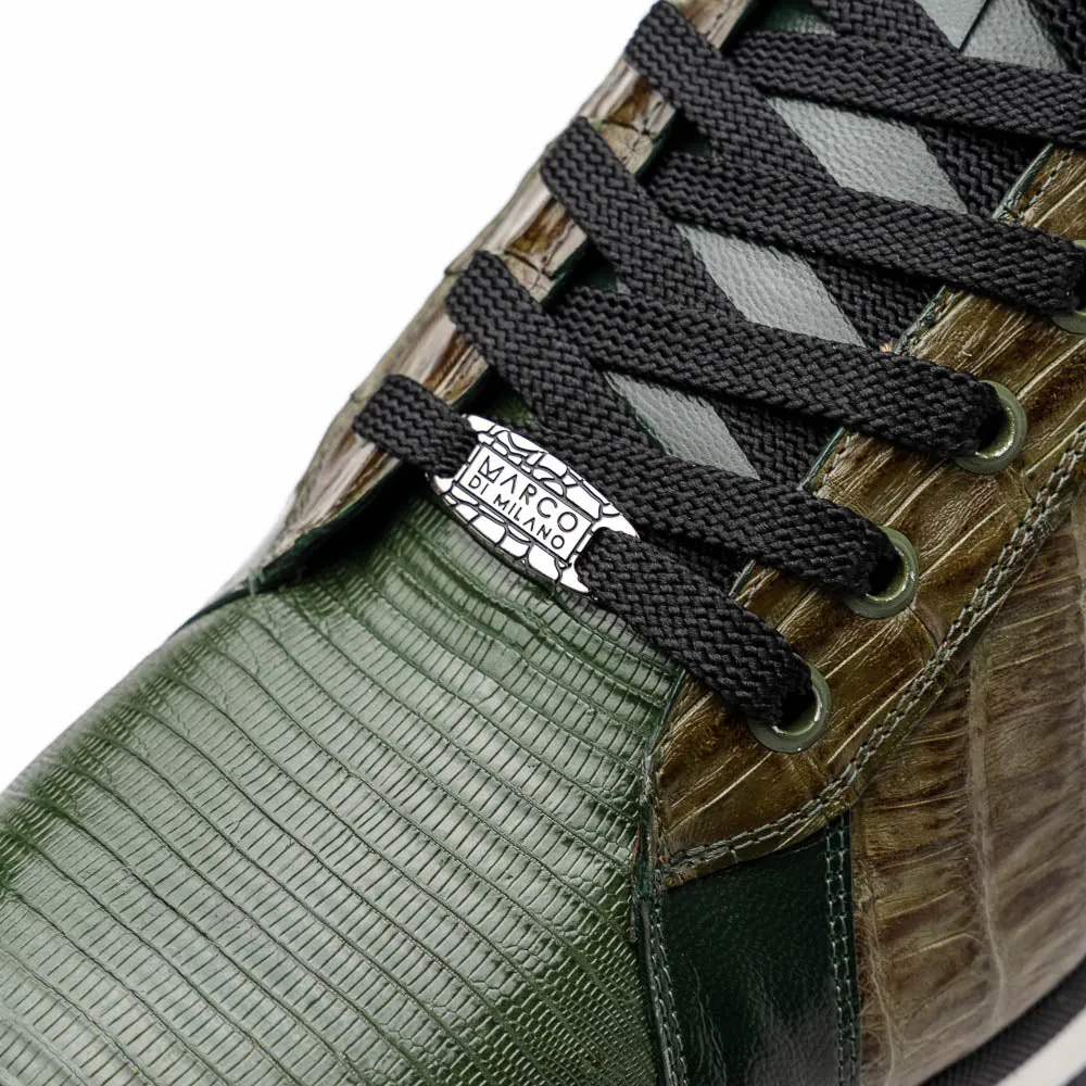 Marco Di Milano Portici Caiman-lizard Teju and Rubber Green