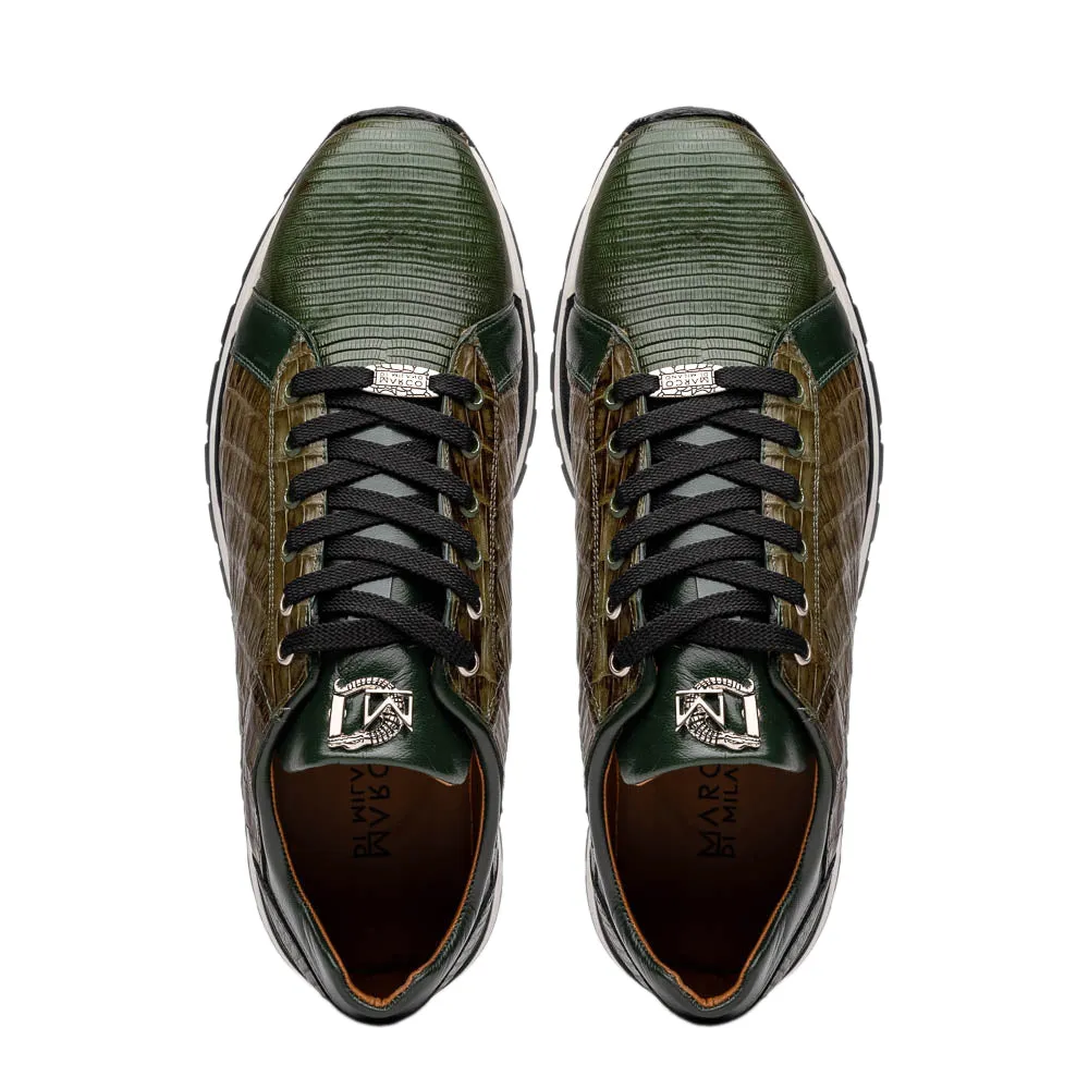 Marco Di Milano Portici Caiman-lizard Teju and Rubber Green