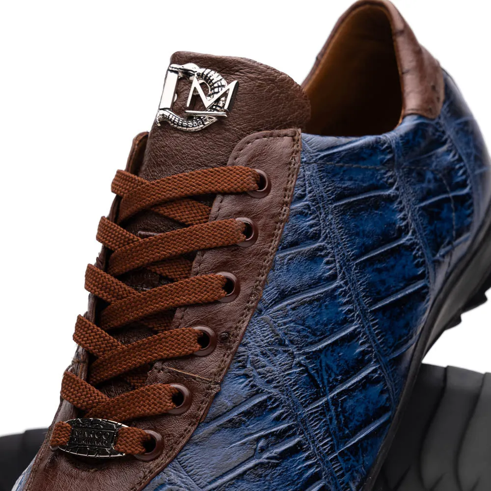Marco Di Milano Saulo Alligator Ostrich and Rubber Blue Jeans