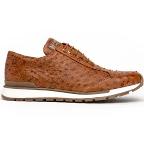 Marco Di Milano Scanno Ostrich and Rubber Antique Cognac
