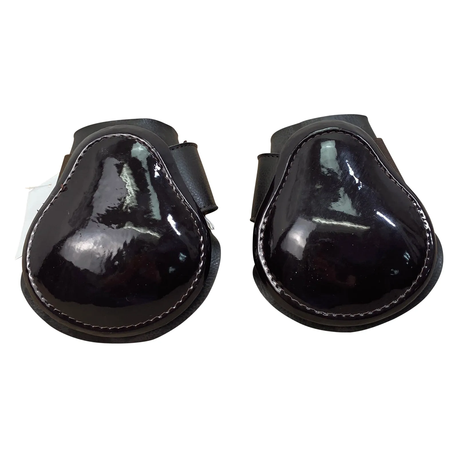 Masta Leather Look Neoprene Fetlock Boots in Brown - Large