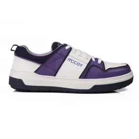 Mccoy Enrique Leather Men's Trainers Purple and white