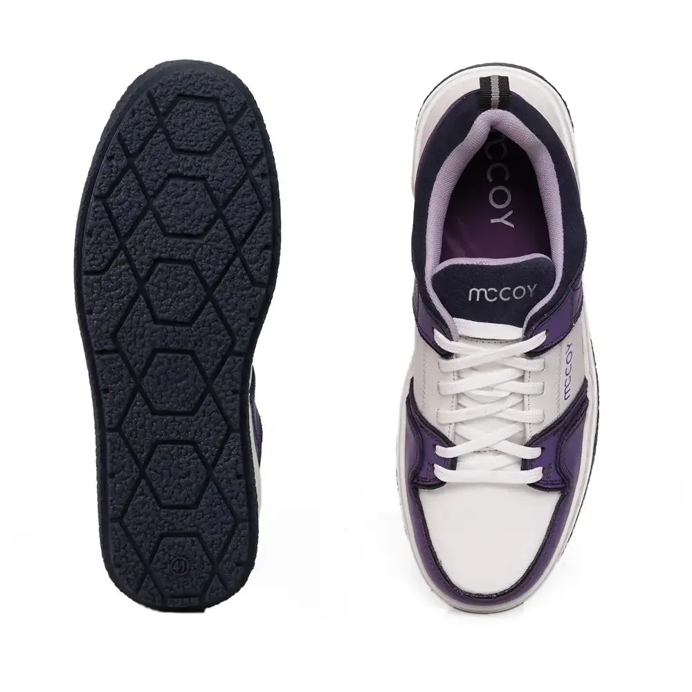 Mccoy Enrique Leather Men's Trainers Purple and white
