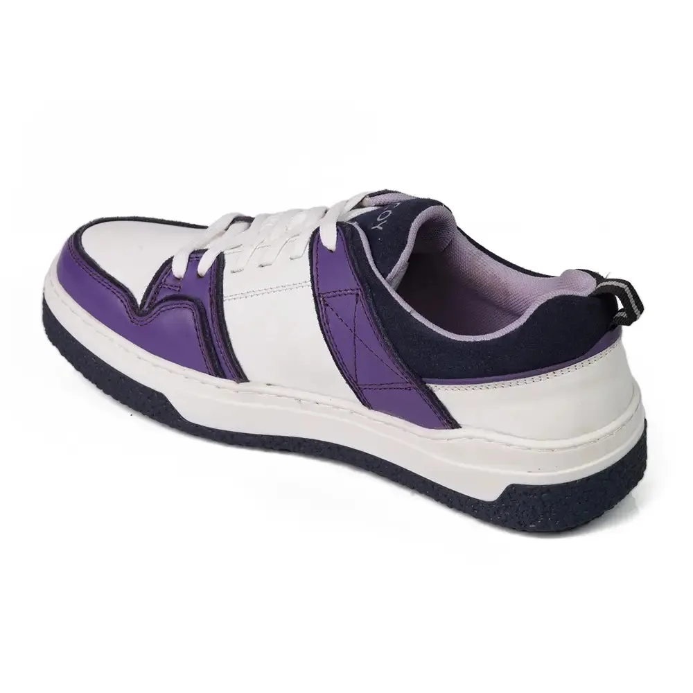 Mccoy Enrique Leather Men's Trainers Purple and white