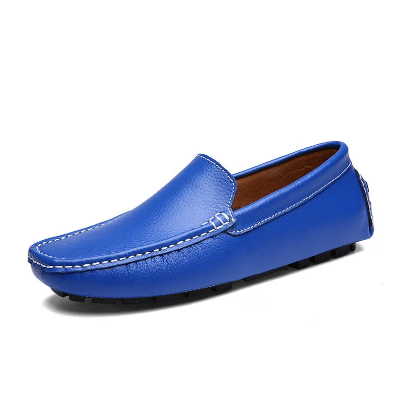 Men leather loafers England style casual slip on loafers
