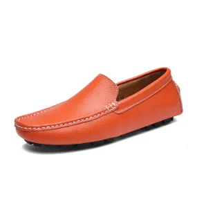 Men leather loafers England style casual slip on loafers