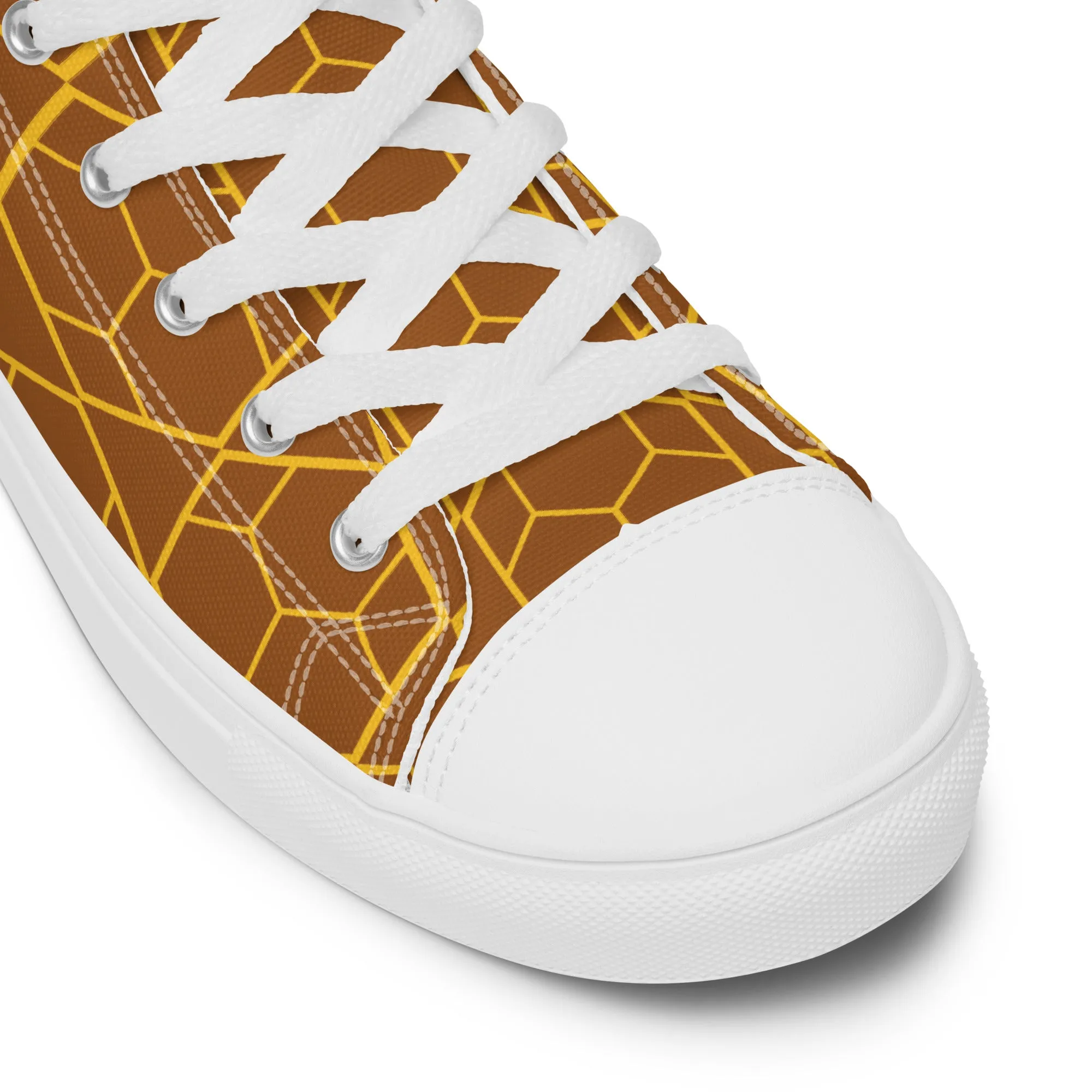 Men’s high top canvas sneaker with design pattern - Jackson