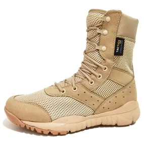Men's khaki tactical boots outdoors hiking boots High cut military boots