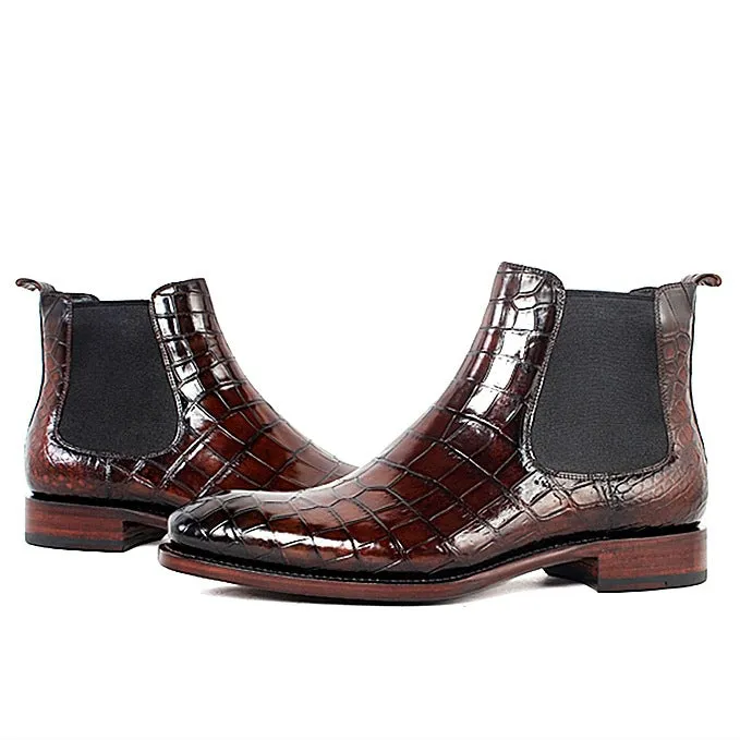 Men's low heel chelsea boots casual dress boots