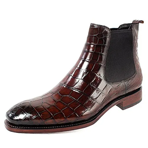 Men's low heel chelsea boots casual dress boots