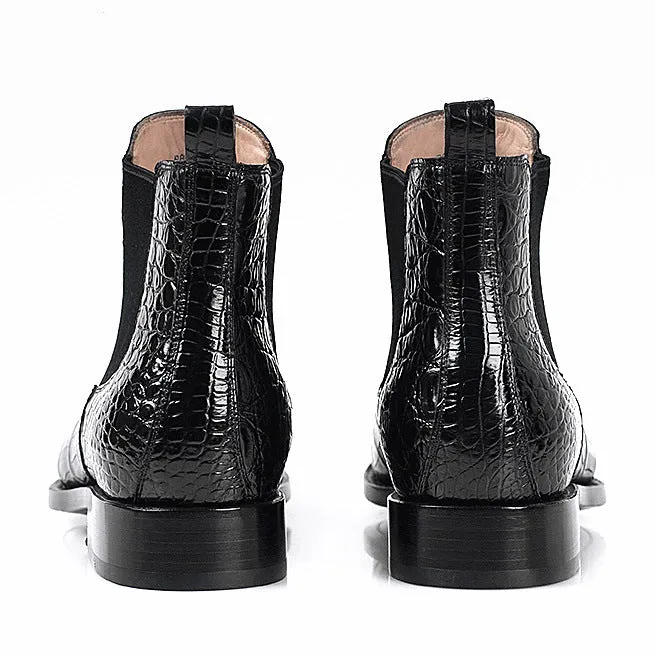 Men's low heel chelsea boots casual dress boots