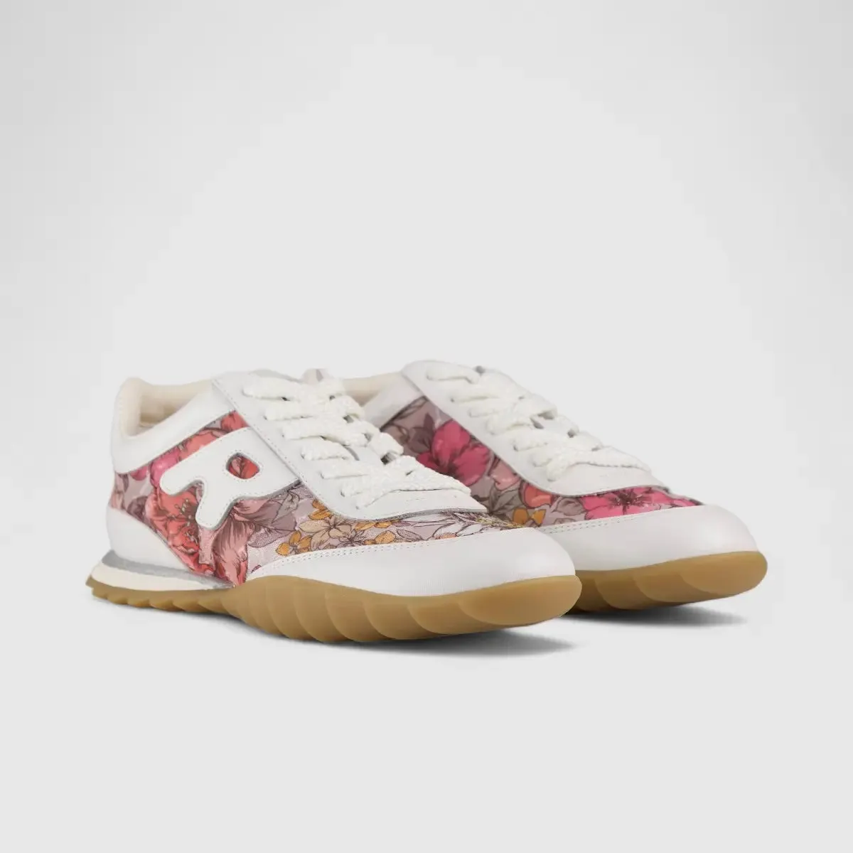 Morbido Ladies Leather Statement Sneakers White 1236-1