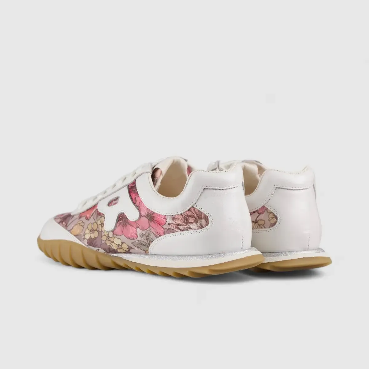 Morbido Ladies Leather Statement Sneakers White 1236-1