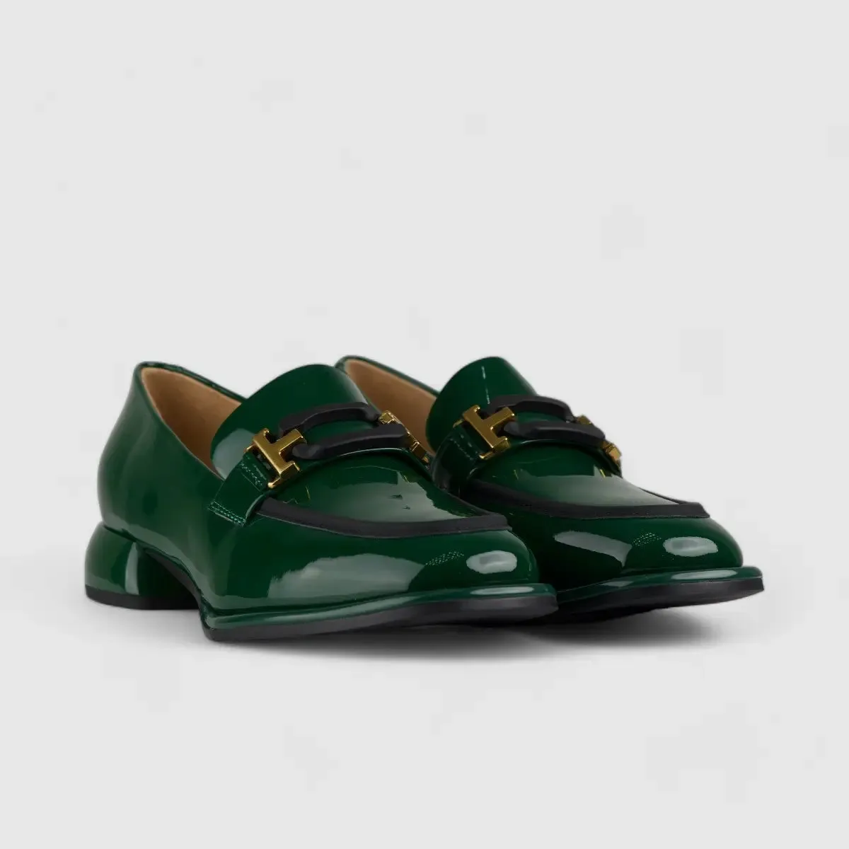 Morbido Ladies Loafers Green BIL002