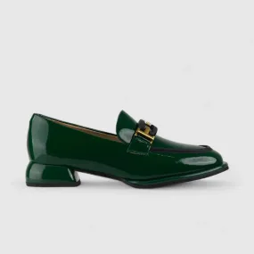 Morbido Ladies Loafers Green BIL002