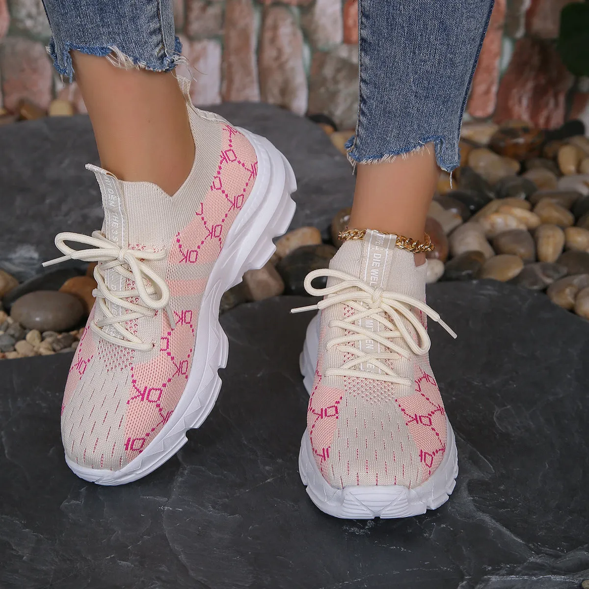 OrthoFit Lace-Up Walk Ease Breathable Shoes