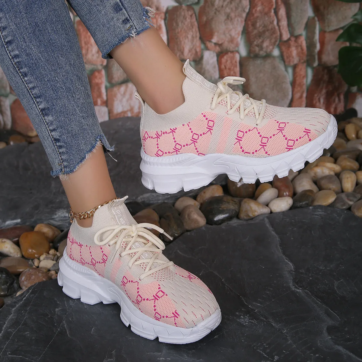 OrthoFit Lace-Up Walk Ease Breathable Shoes