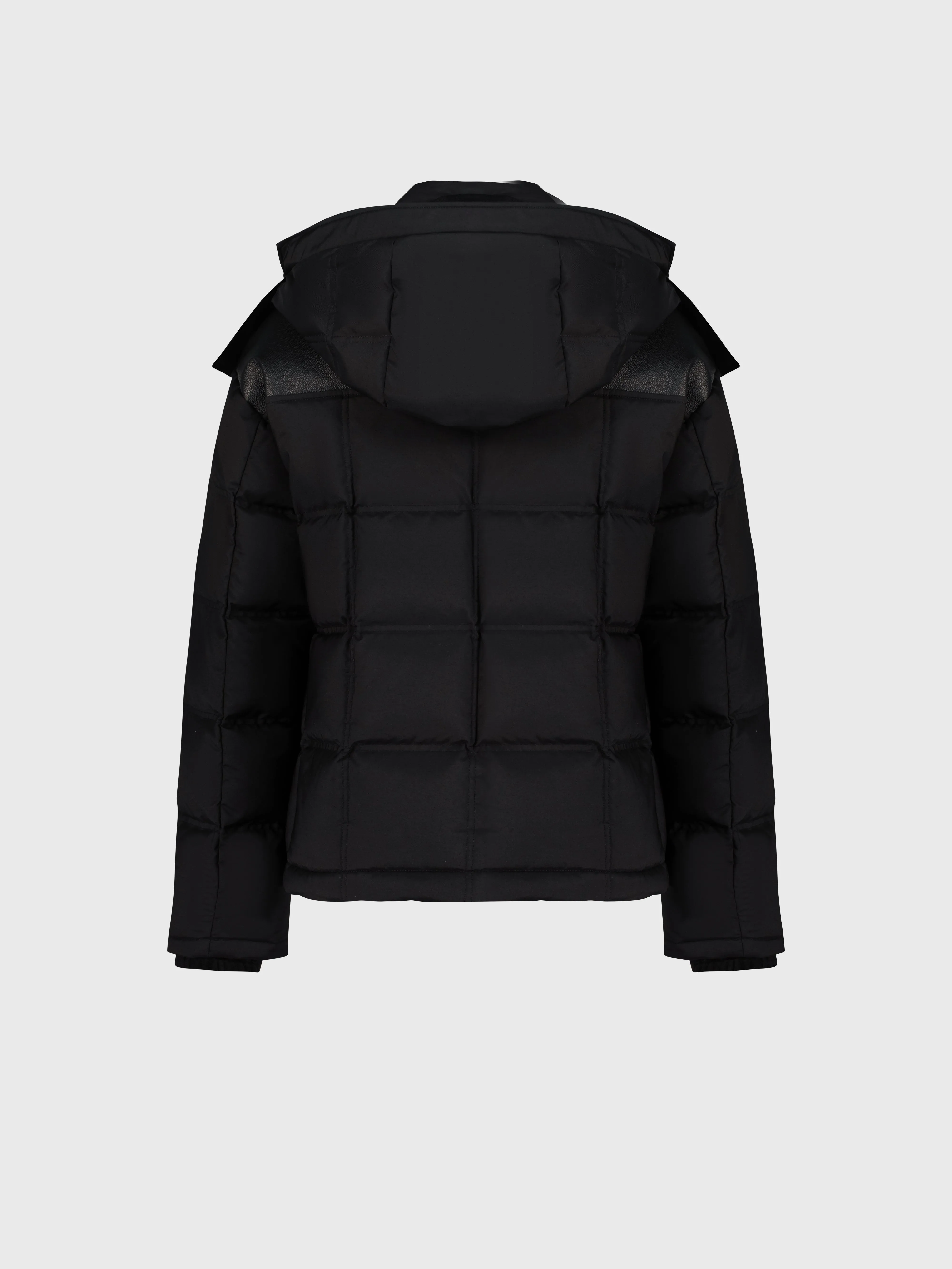 Quilted Wool Down Jacket Black