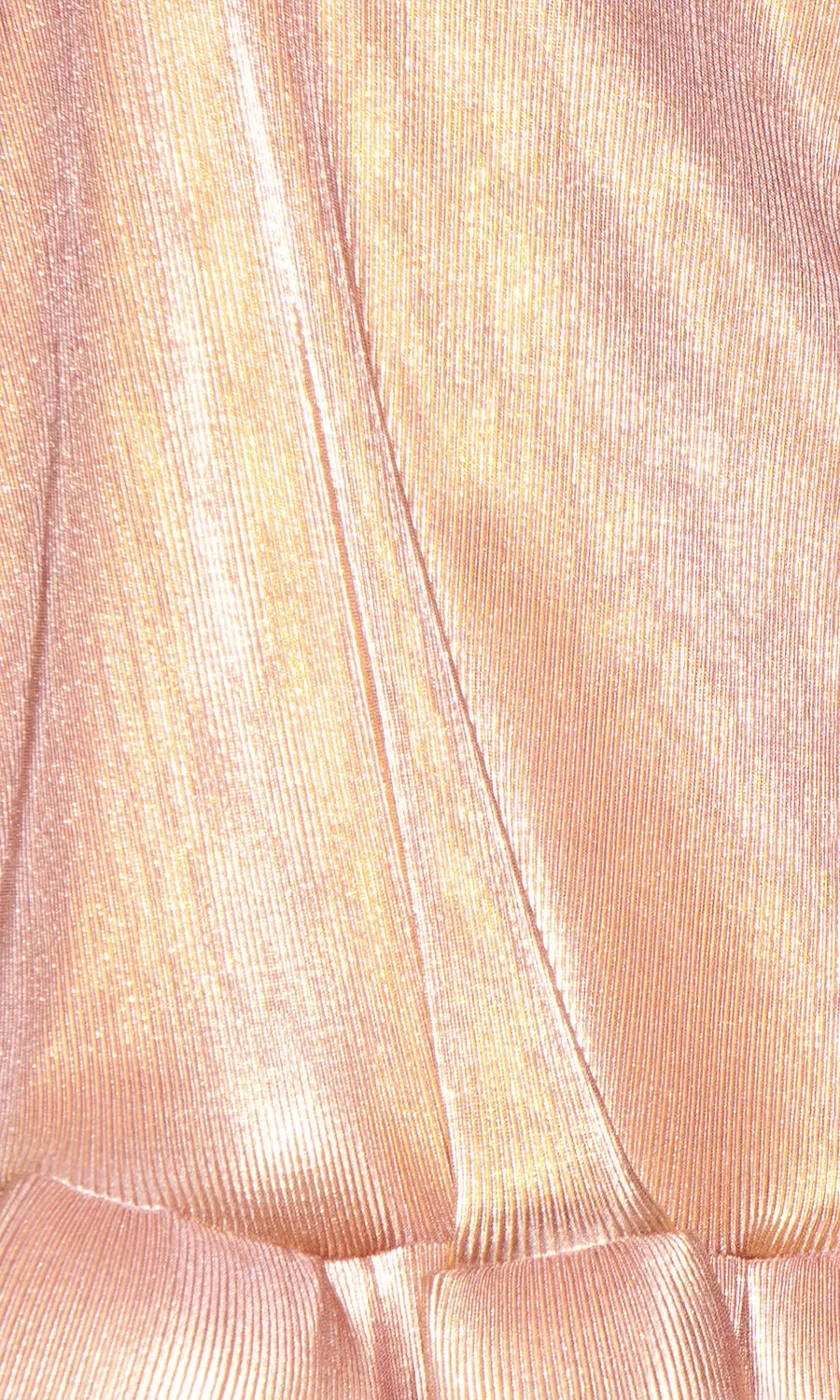 Saylor Charmaine Metallic Pleat Mini Dress in Rose Gold