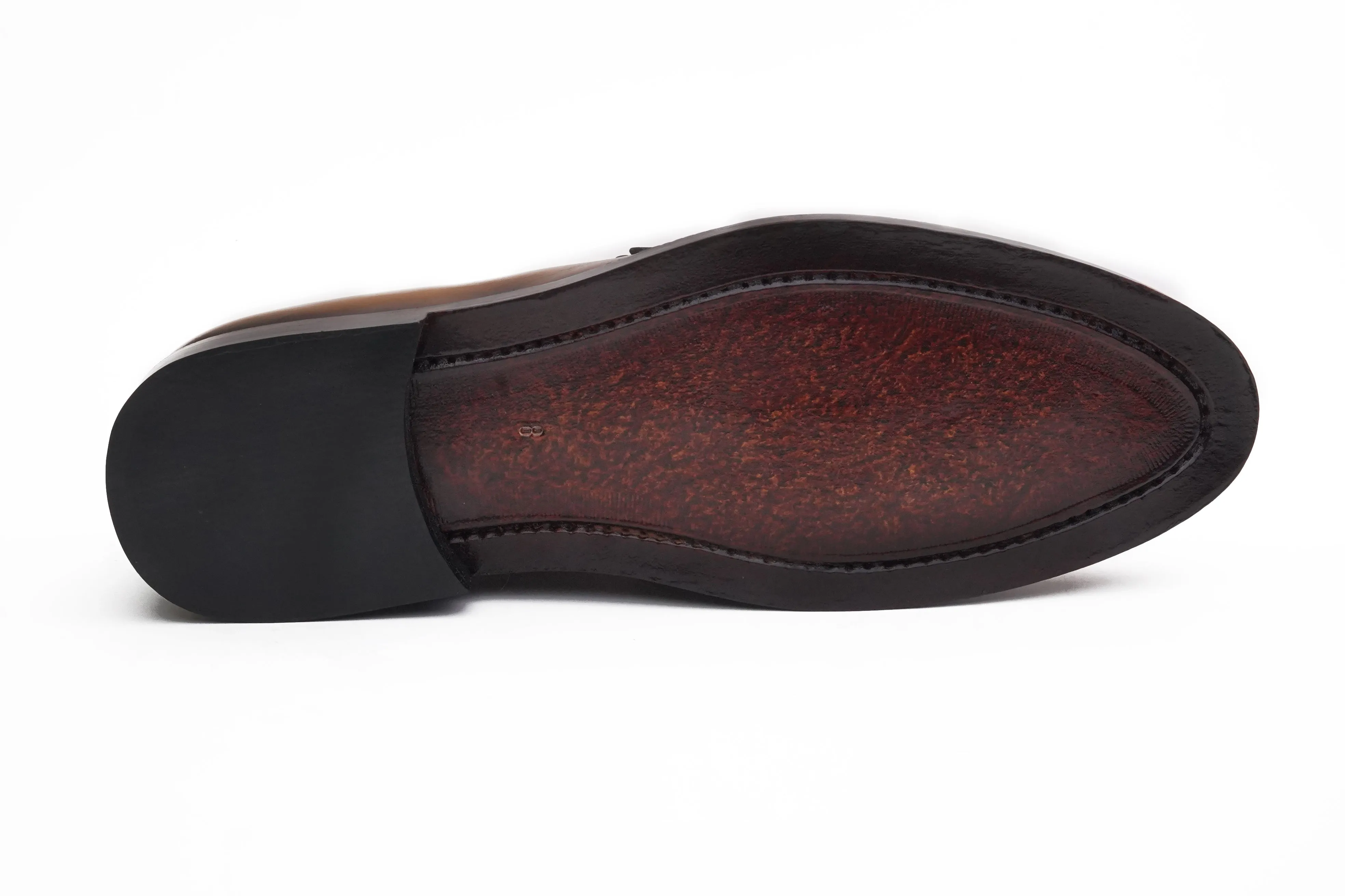 Shaded Leather Horsebit Loafer DH-08