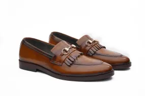 Shaded Leather Horsebit Loafer DH-08