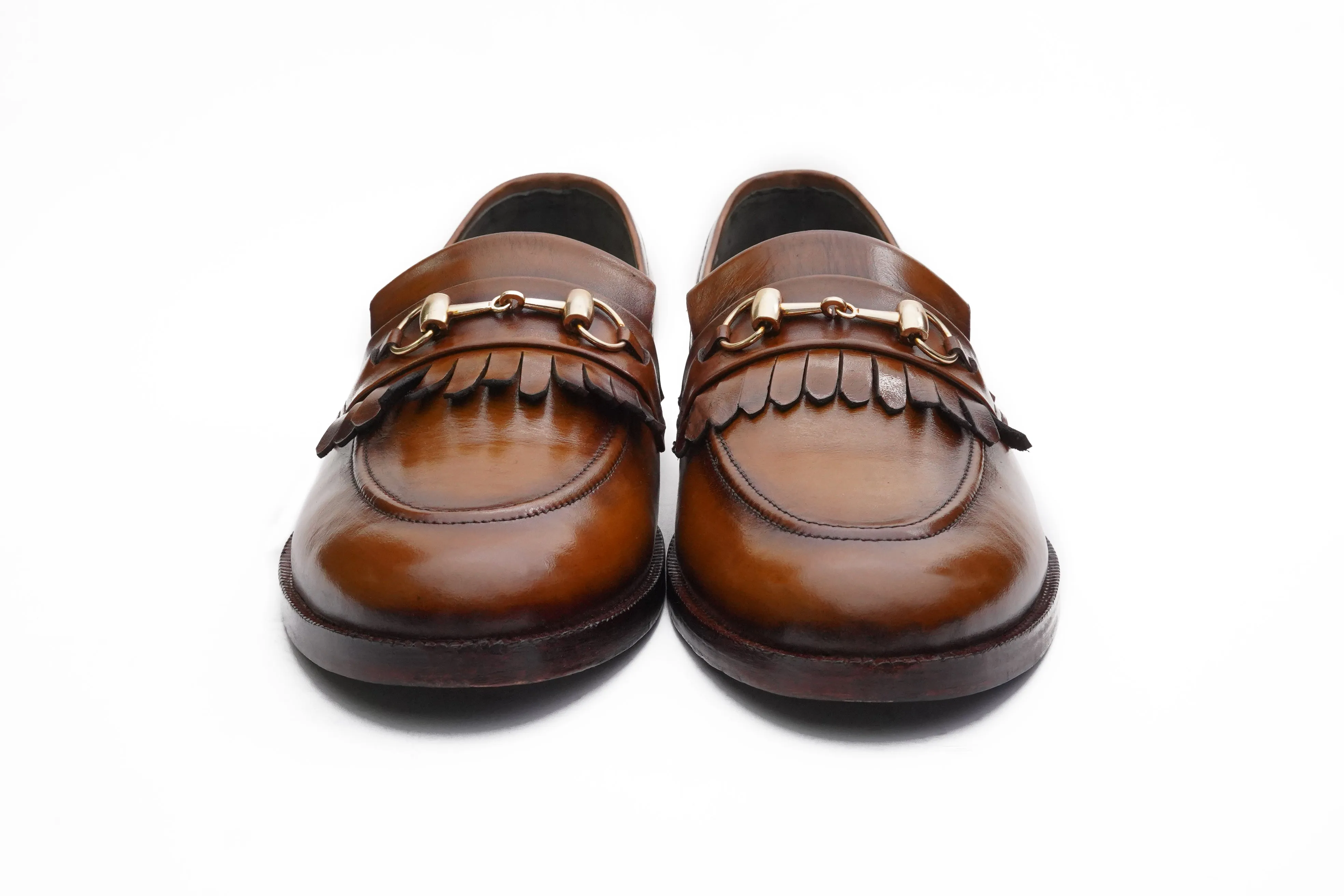 Shaded Leather Horsebit Loafer DH-08