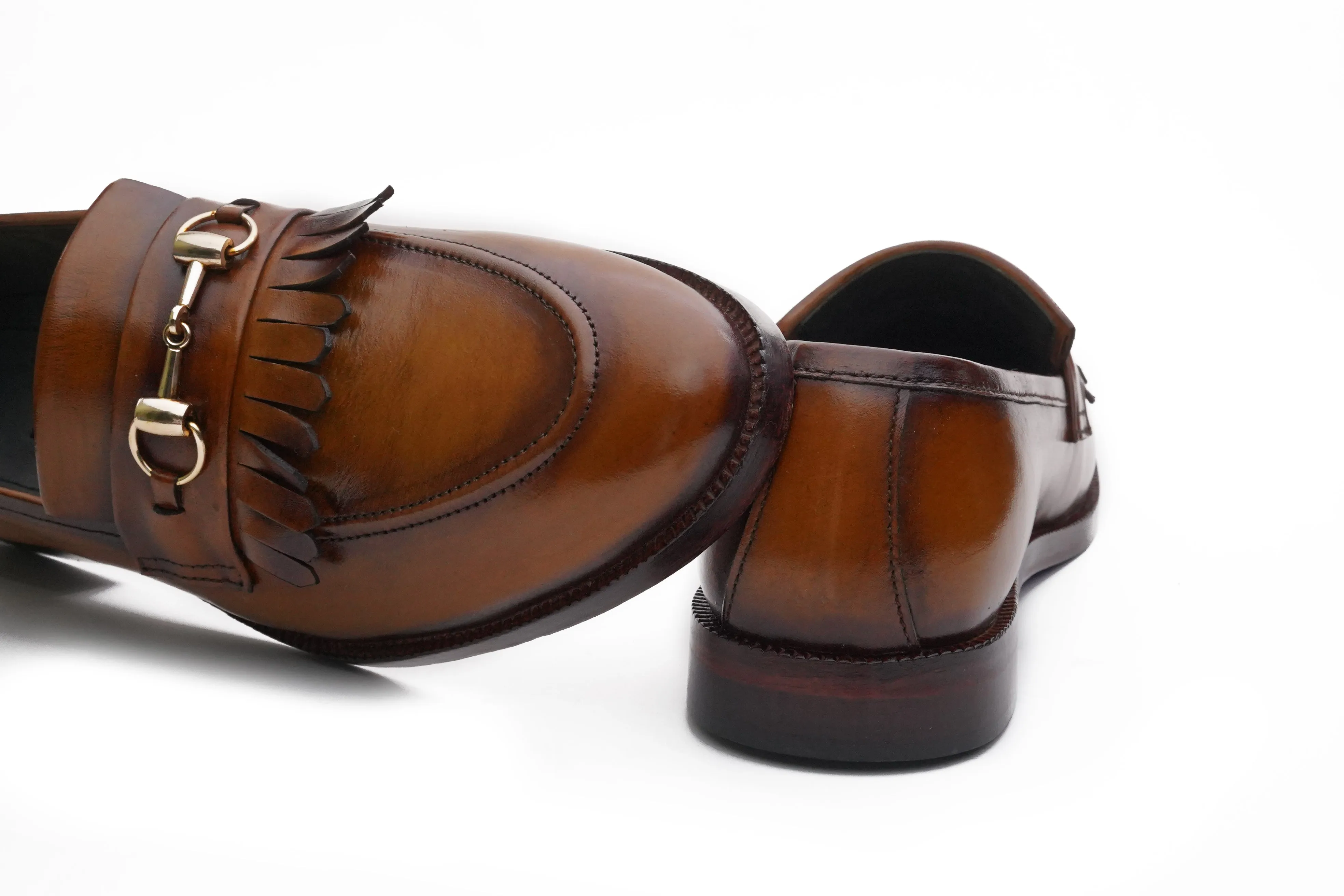 Shaded Leather Horsebit Loafer DH-08