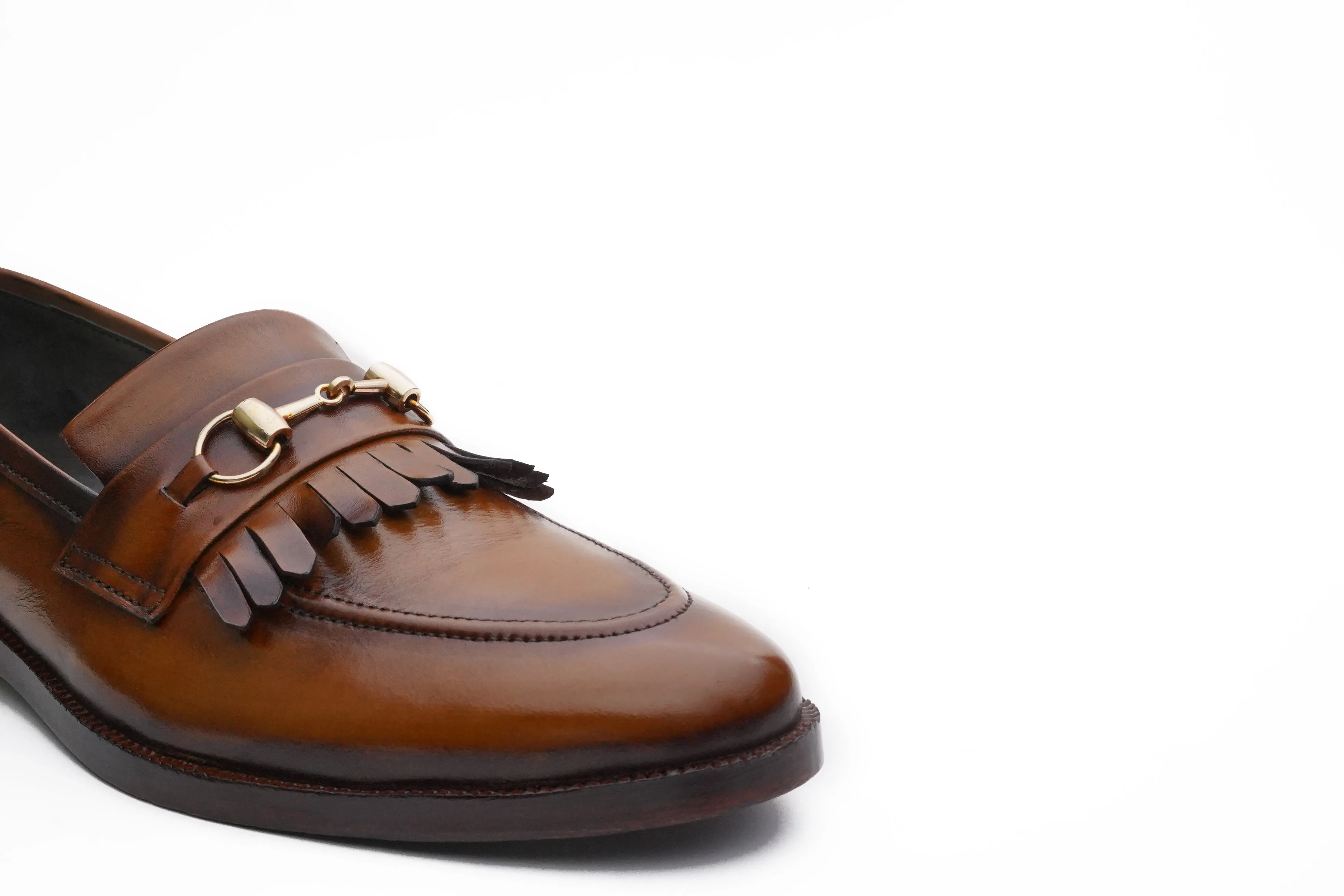 Shaded Leather Horsebit Loafer DH-08
