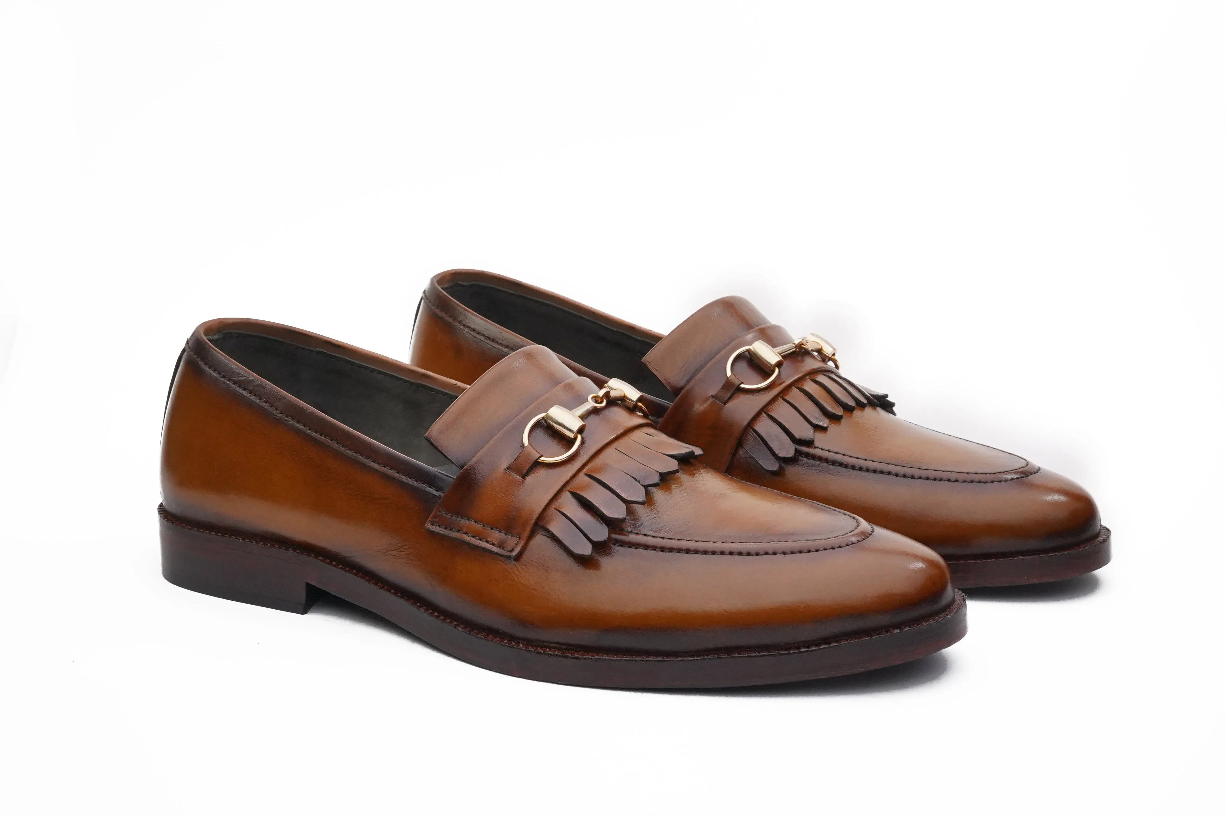 Shaded Leather Horsebit Loafer DH-08