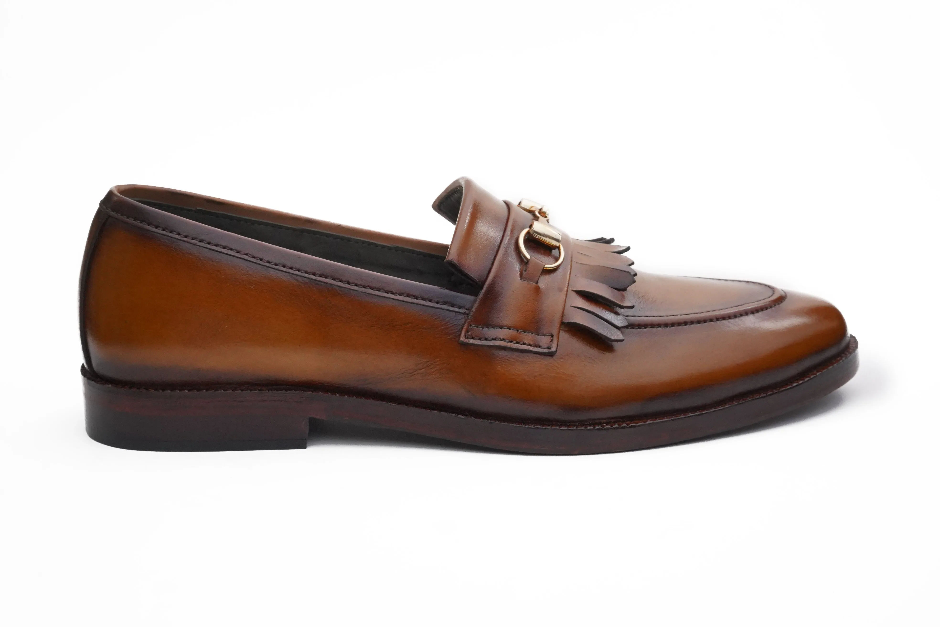 Shaded Leather Horsebit Loafer DH-08