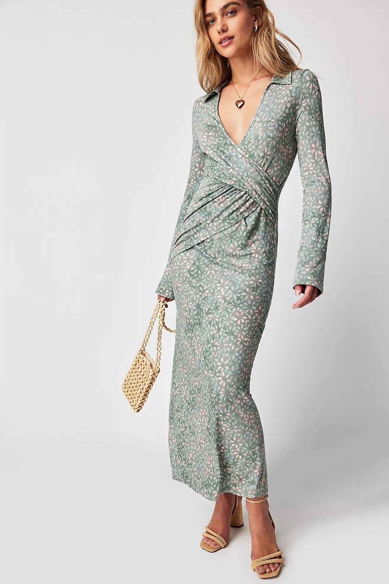 Shayla Wrap Midi (Mint Combo)