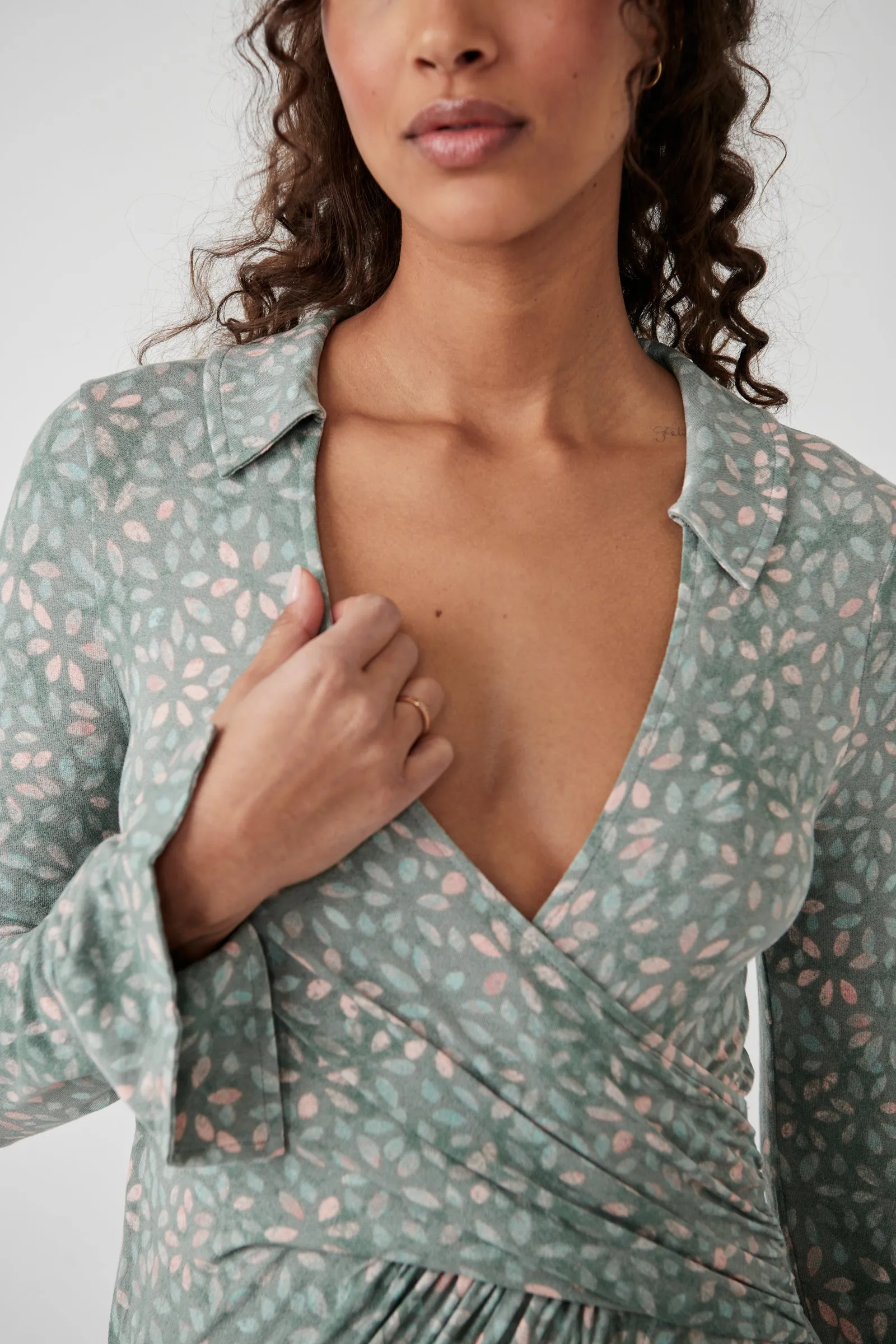 Shayla Wrap Midi (Mint Combo)