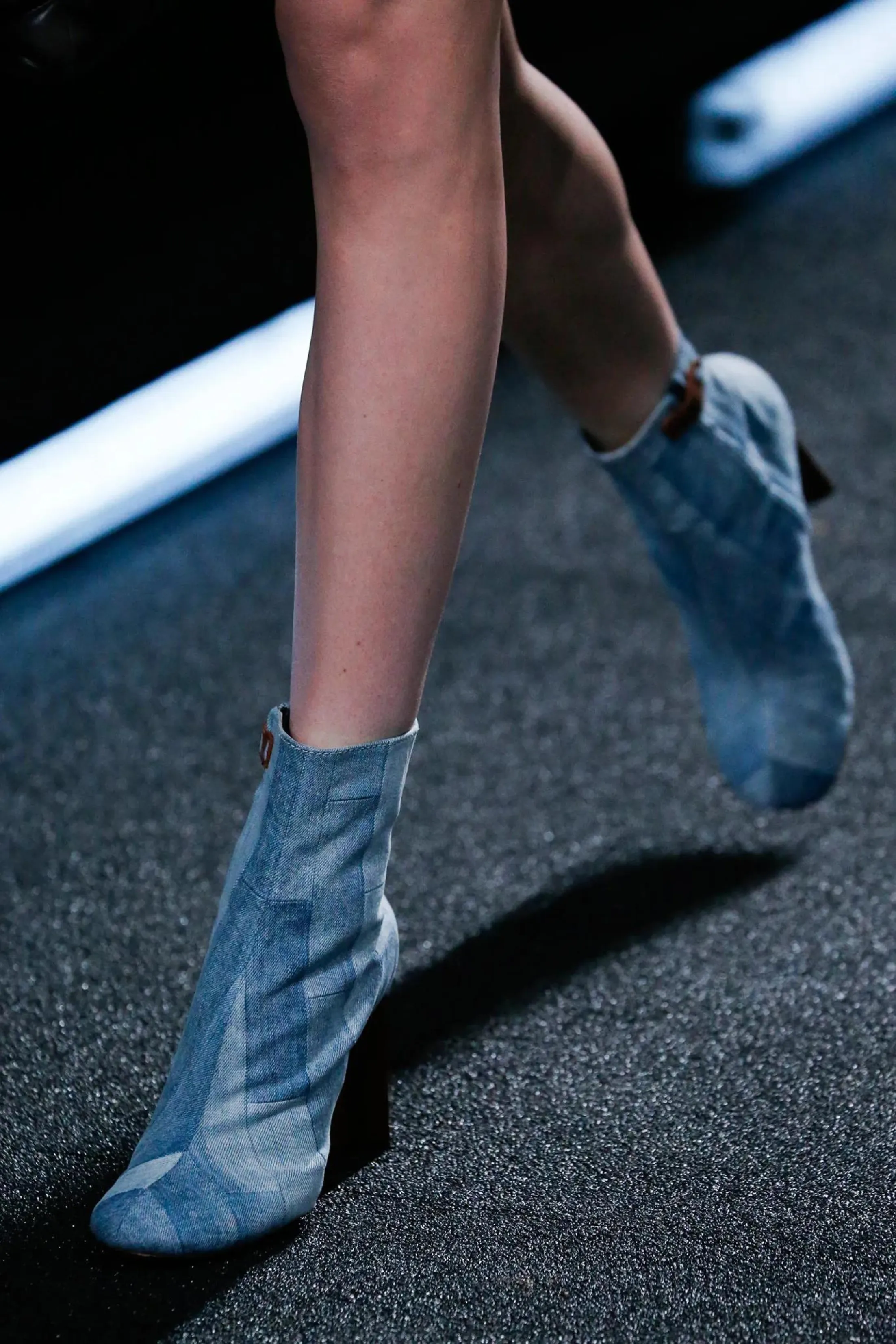 Spring 2015 Blue Denim Preowned Ankle Boots