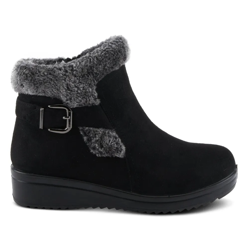 Spring Step Santuzza Black Waterproof Microsuede Bootie (Women's)