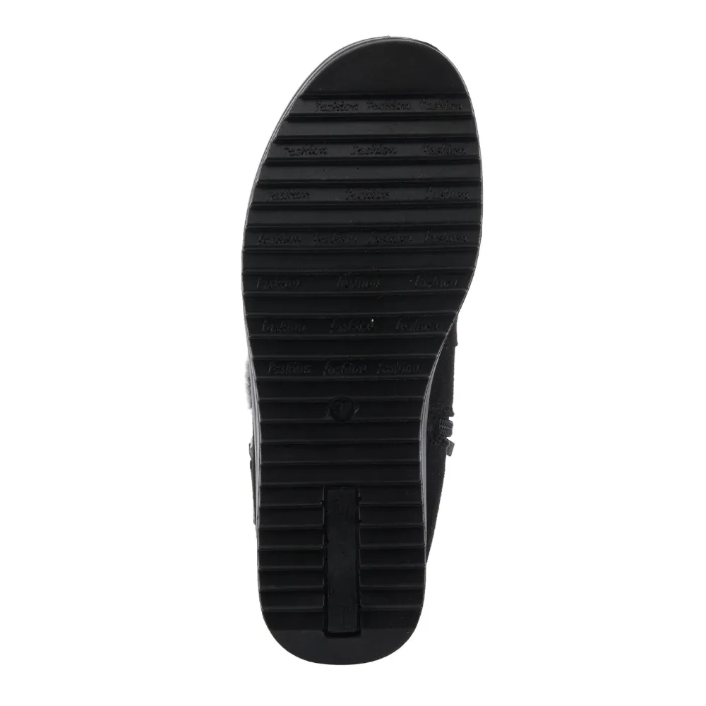 Spring Step Santuzza Black Waterproof Microsuede Bootie (Women's)