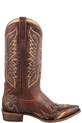 Stetson Women's Eagle Overlay Cowgirl Boots - Brown