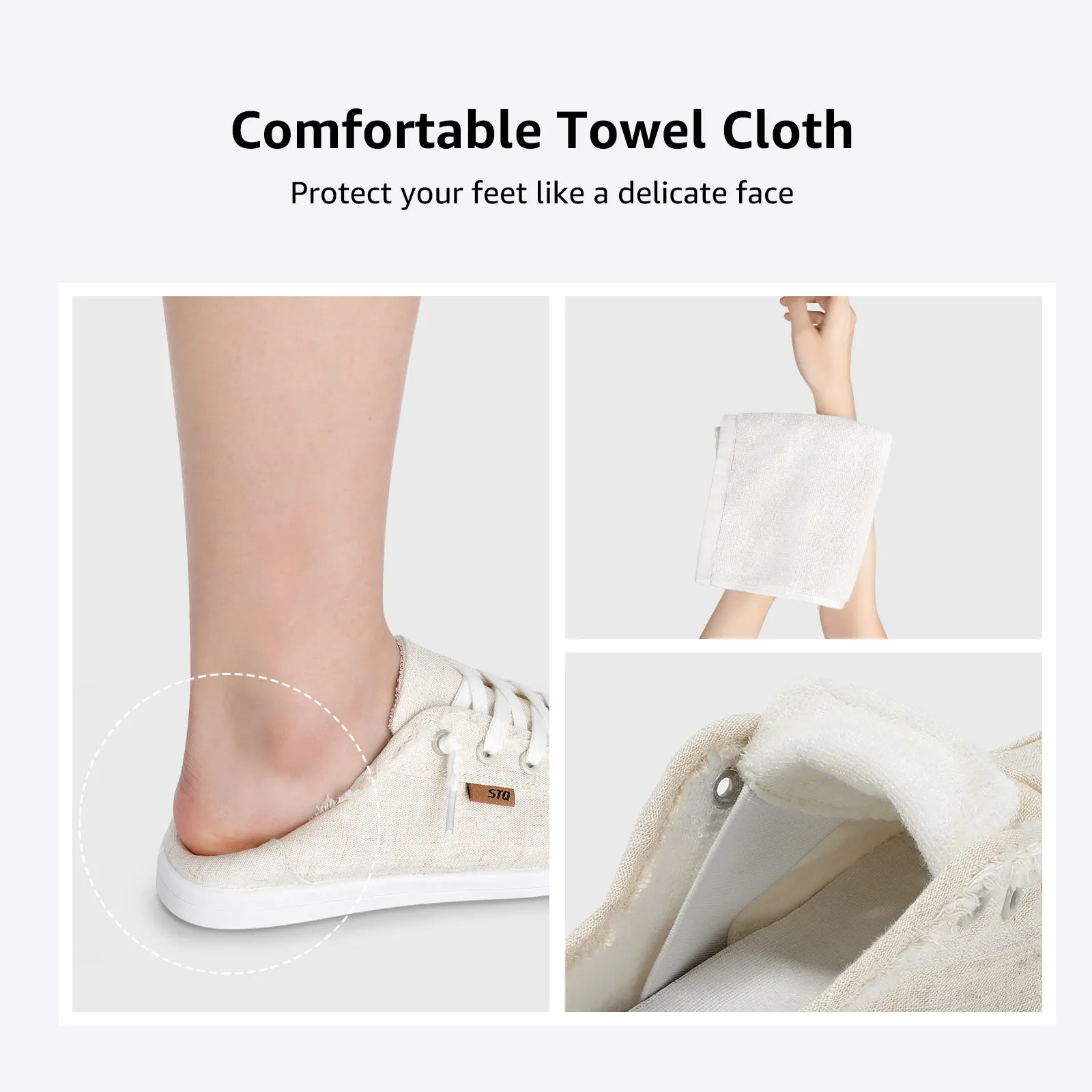 STQ Women Slip On Shoeswith Orthopedic Insole Low Top Classic Fashion Canvas Sneakers | Plantar Fasciitis Shoes