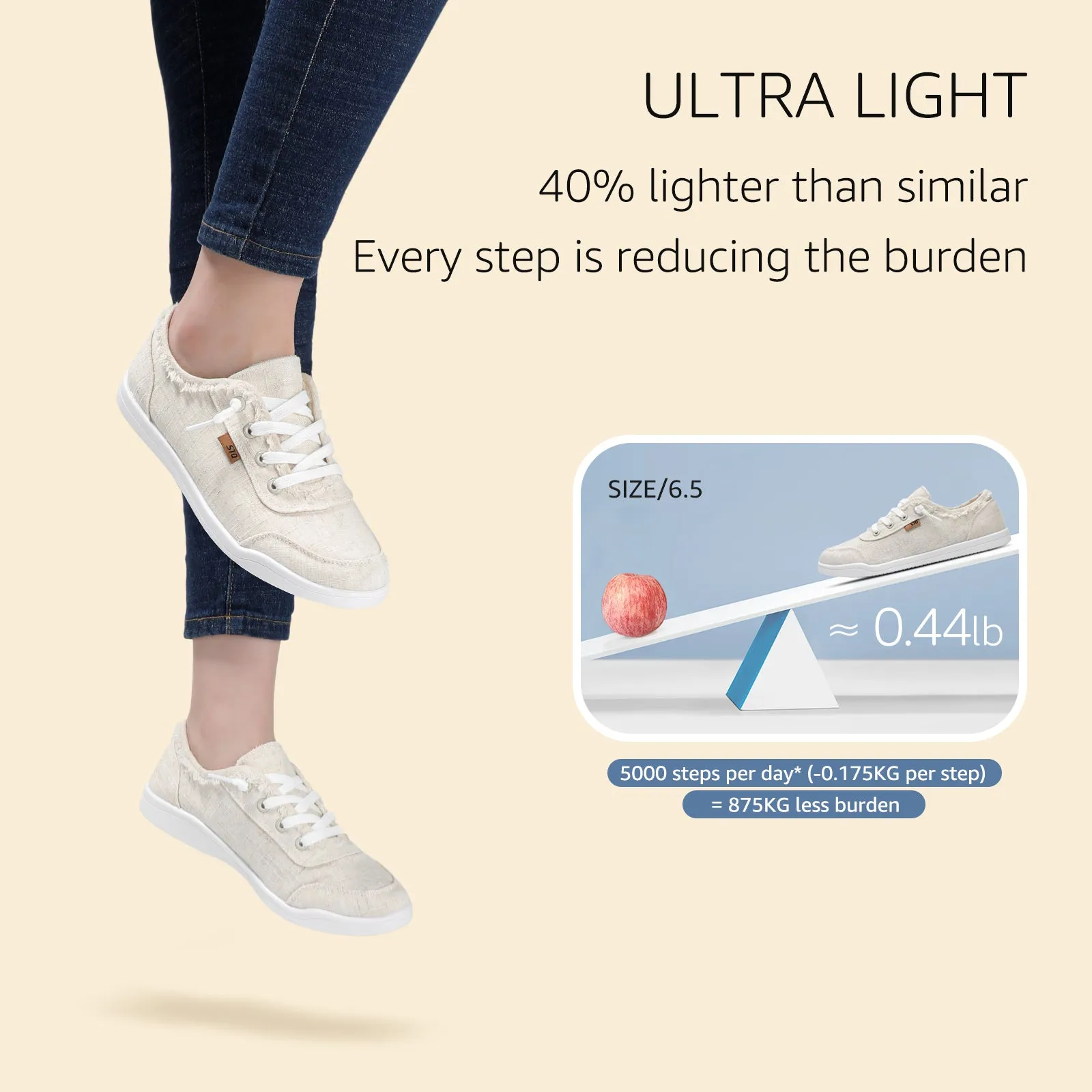 STQ Women Slip On Shoeswith Orthopedic Insole Low Top Classic Fashion Canvas Sneakers | Plantar Fasciitis Shoes