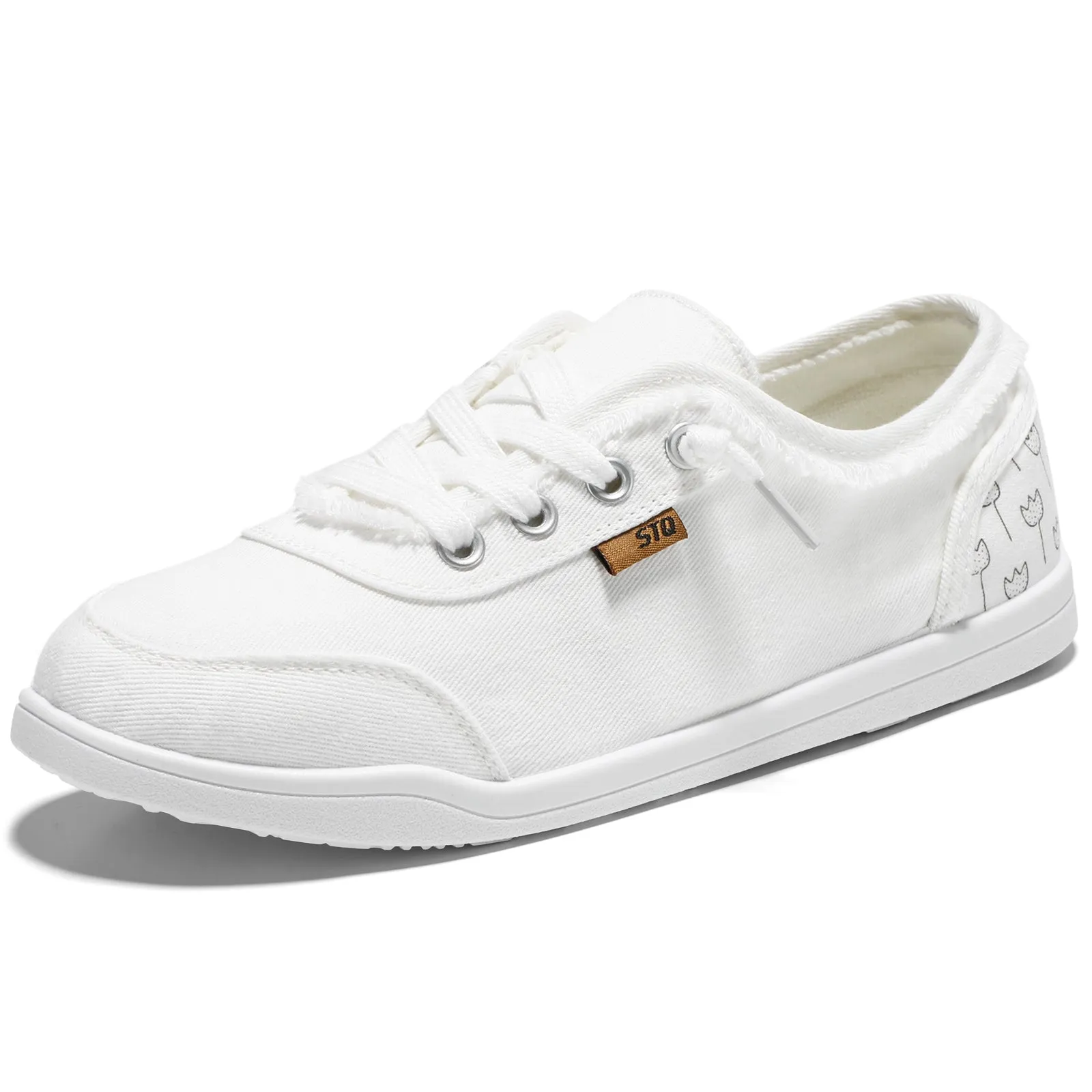 STQ Women Slip On Shoeswith Orthopedic Insole Low Top Classic Fashion Canvas Sneakers | Plantar Fasciitis Shoes