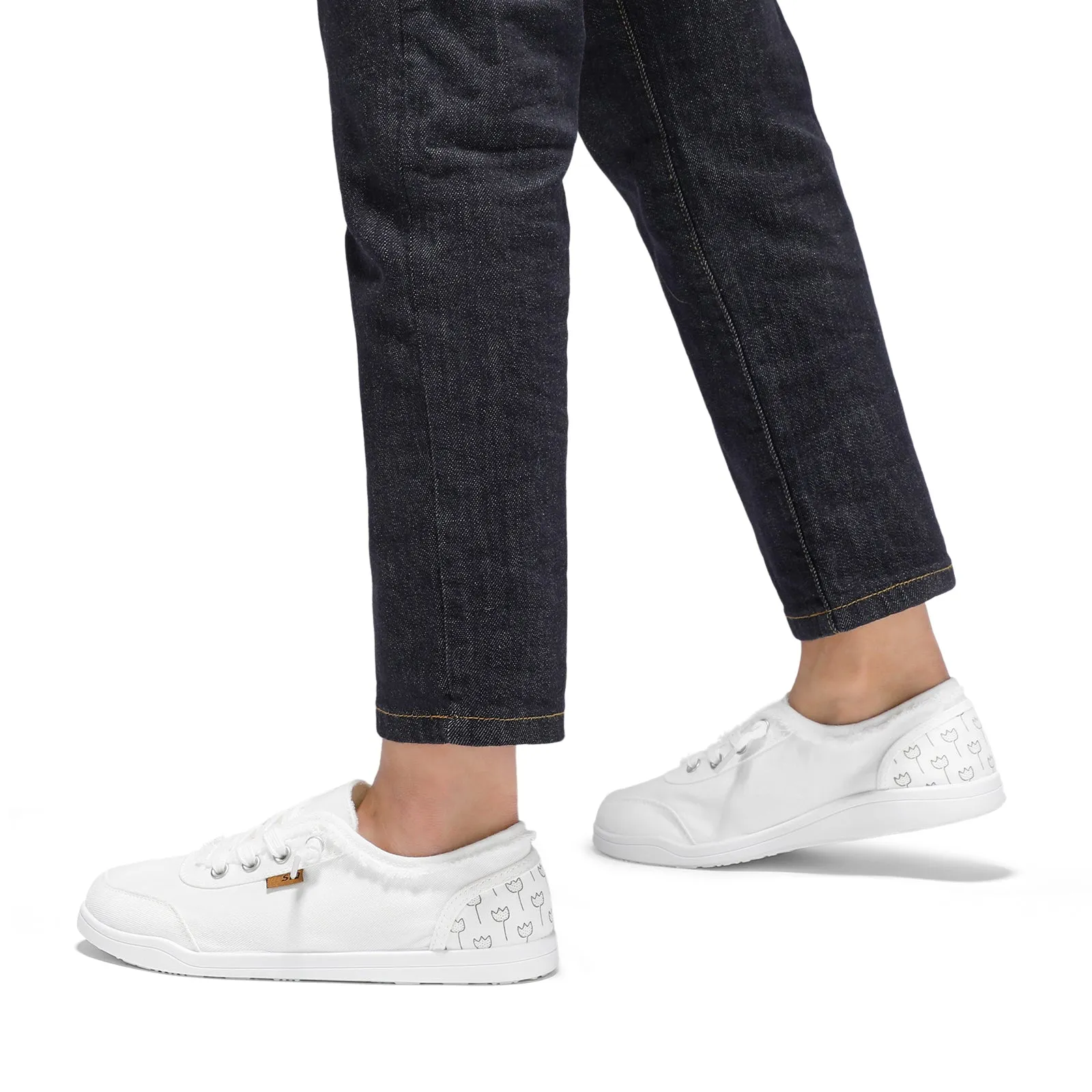 STQ Women Slip On Shoeswith Orthopedic Insole Low Top Classic Fashion Canvas Sneakers | Plantar Fasciitis Shoes