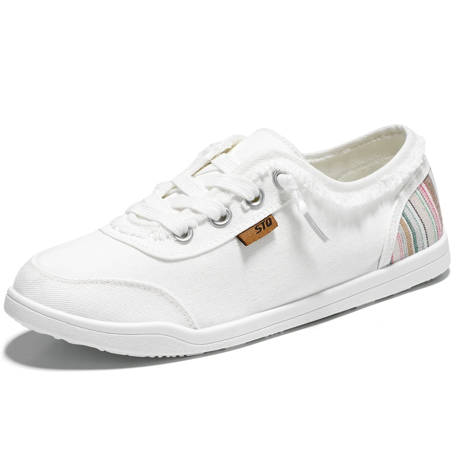 STQ Women Slip On Shoeswith Orthopedic Insole Low Top Classic Fashion Canvas Sneakers | Plantar Fasciitis Shoes