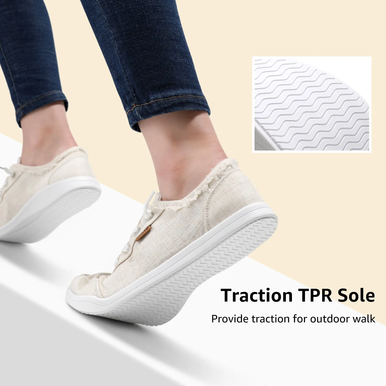 STQ Women Slip On Shoeswith Orthopedic Insole Low Top Classic Fashion Canvas Sneakers | Plantar Fasciitis Shoes